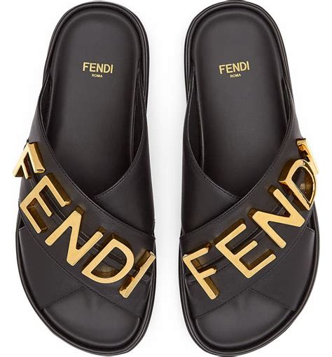 multicolor leather slides fendi|fendi platform sandals.